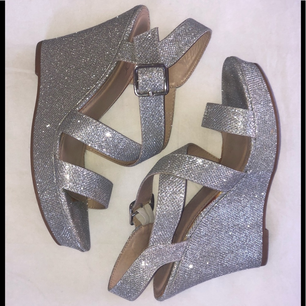 Sugar Shimmer Wedge Sandals